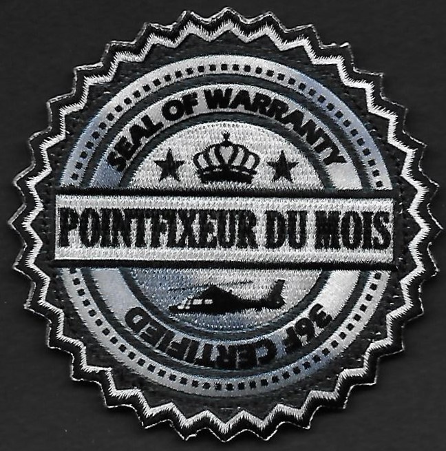 36 F - Pointfixeur du mois - seal of warranty - 36 F certified