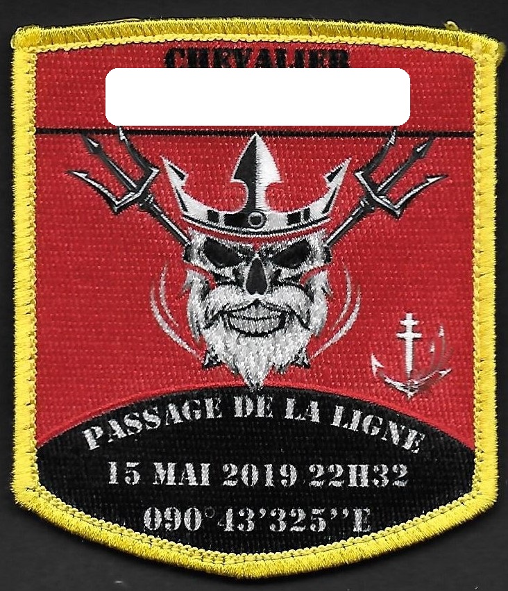 PA Charles de Gaulle - ARMAERO - Passage de la ligne - Mission Clemenceau 2019 - masqué