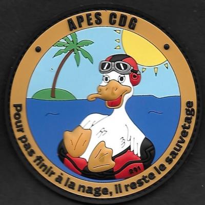 PA Charles de Gaulle CDG - APES - Pour pas fini à la nage, il reste le sauvetage